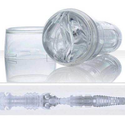 Âm đạo giả đèn pin trong suốt nhập khẩu