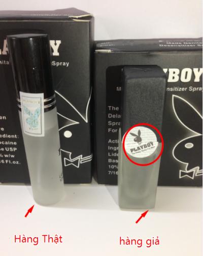 Làm thế nào phân biệt chai thuốc xịt playboy chống xuất tinh sớm thật với giả
