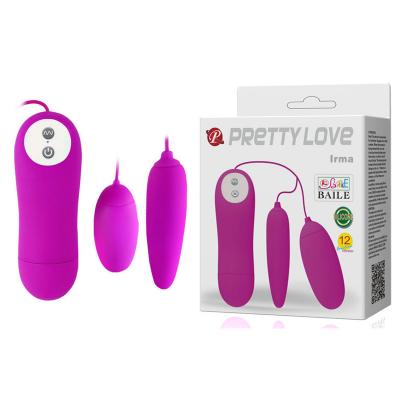 Trứng rung massage điểm G 2 đầu 12 chế độ rung Pretty Love Irma