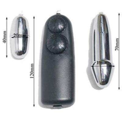 Trứng rung tình yêu 2 đầu inox 3 pin cao cấp